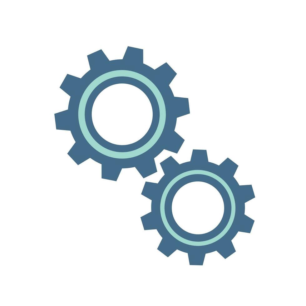 gear, settings icon on white background vector