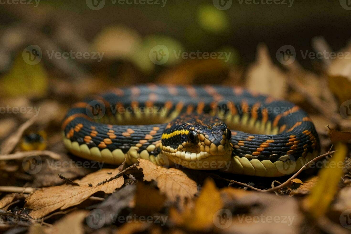 a close-up photo of a Plains garter snake.