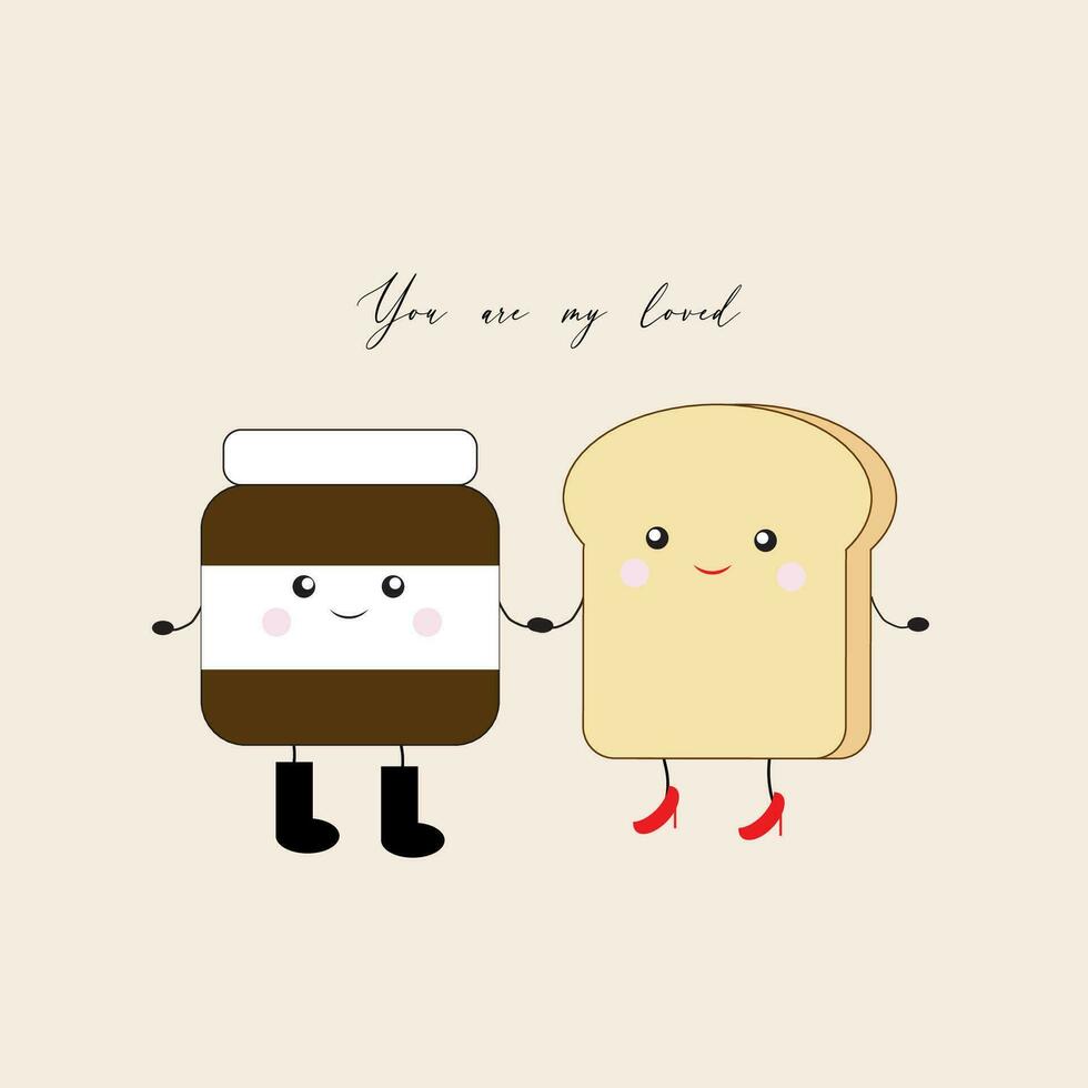 bread and jam vector