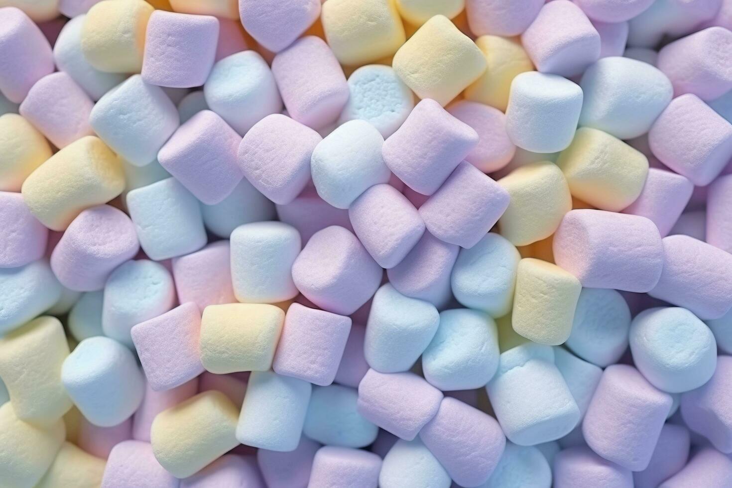 Background of colorful marshmallows. Generative AI. photo