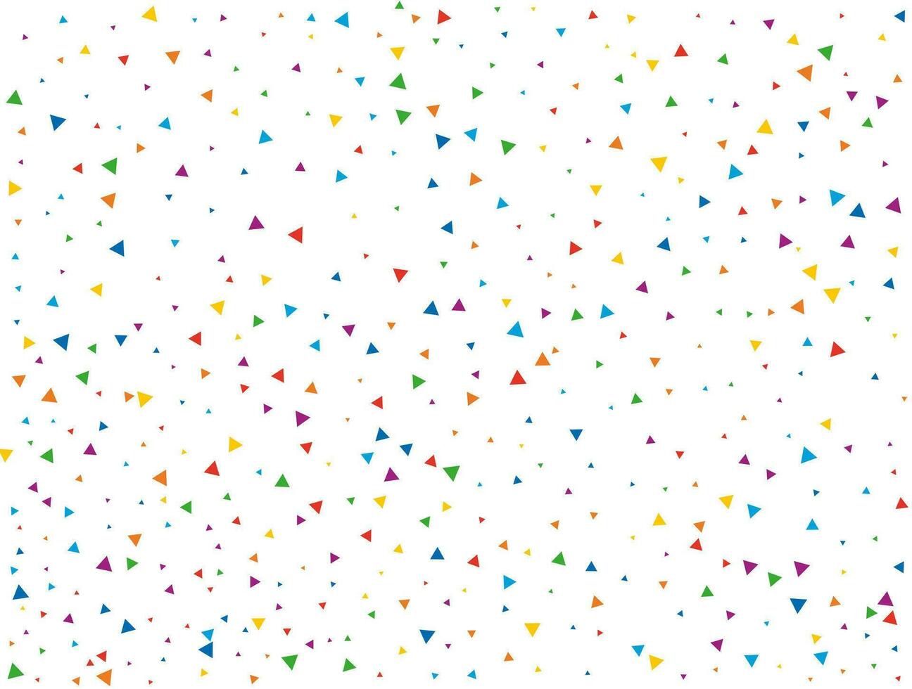 Triangular Rainbow  Confetti. Rainbow glitter confetti background. Vector illustration.