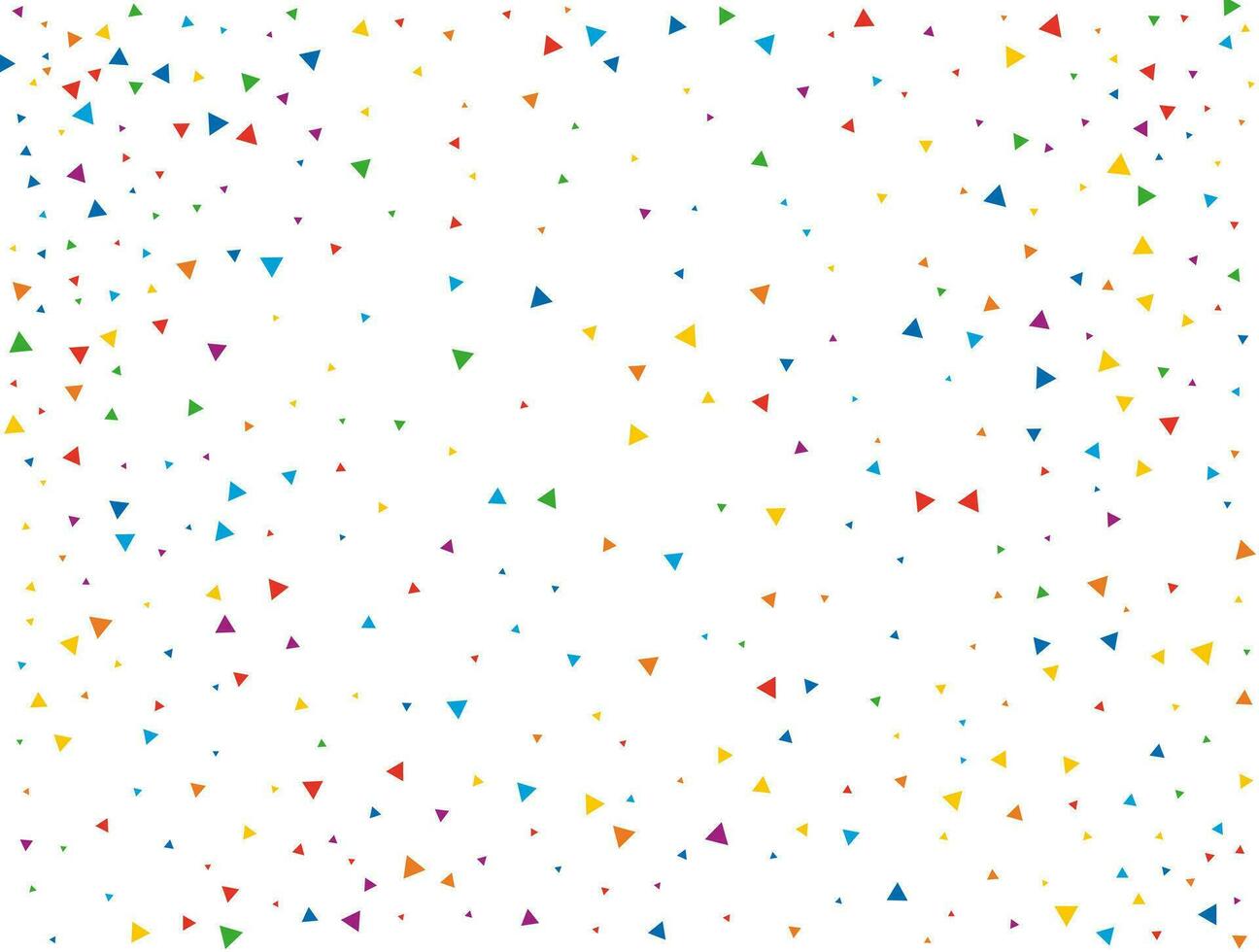 Triangular Rainbow  Confetti. Rainbow glitter confetti background. Vector illustration.
