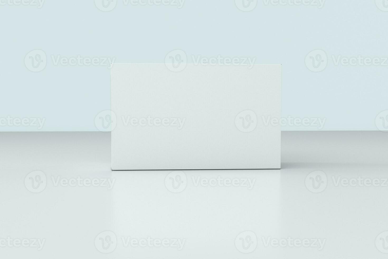 3d rendering, white packing boxes with white background photo