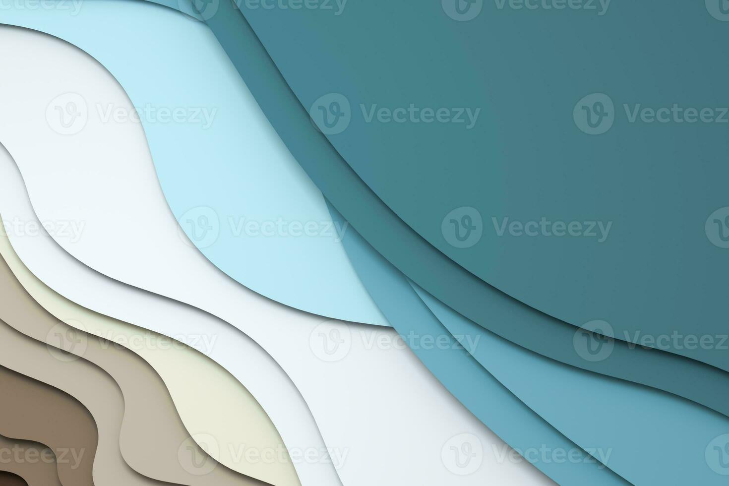 3d rendering, multilayer paper cut illustration background photo