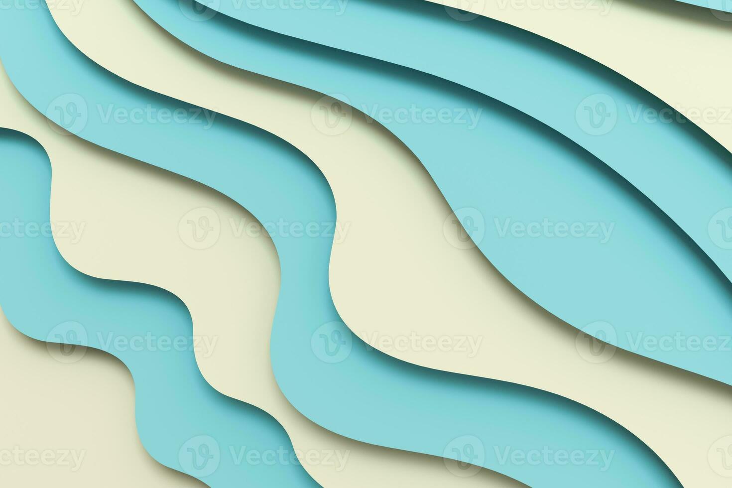 3d rendering, multilayer paper cut illustration background photo