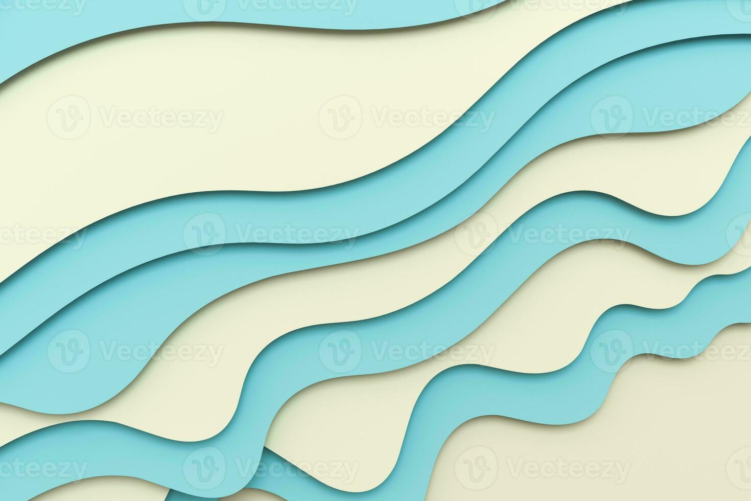 3d rendering, multilayer paper cut illustration background photo