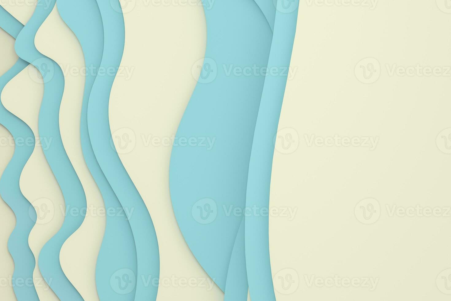 3d rendering, multilayer paper cut illustration background photo