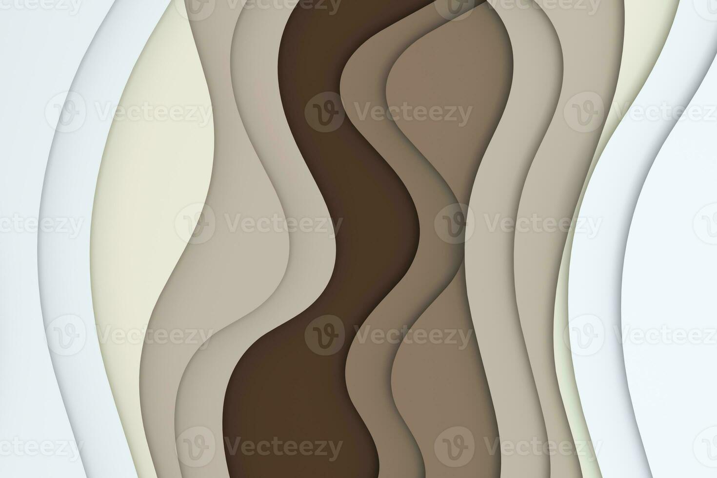 3d rendering, multilayer paper cut illustration background photo