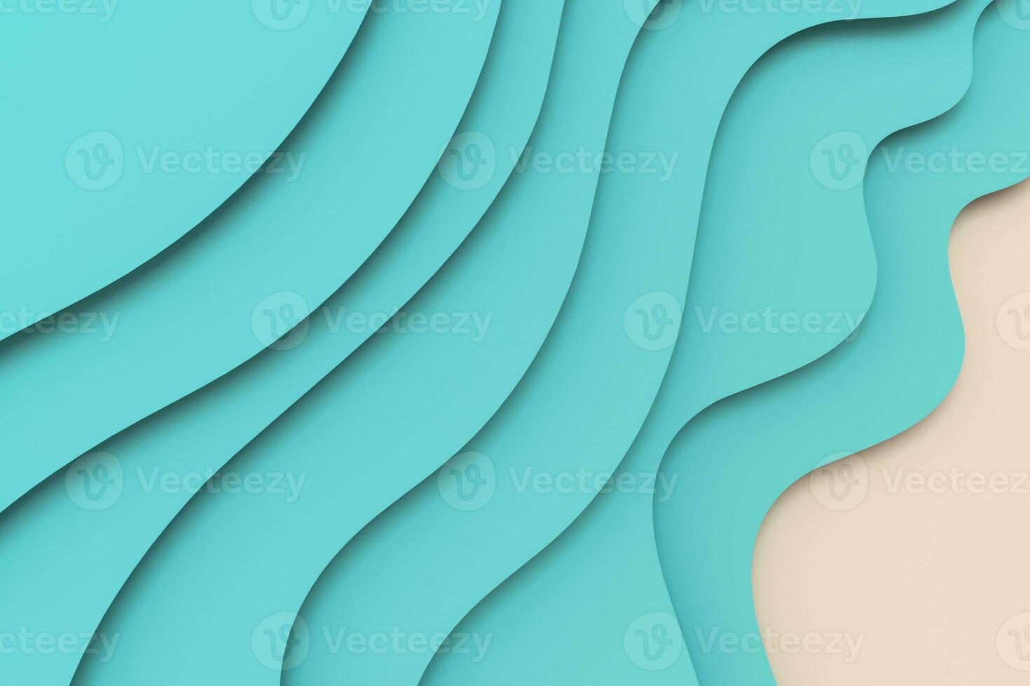 3d rendering, multilayer paper cut illustration background photo