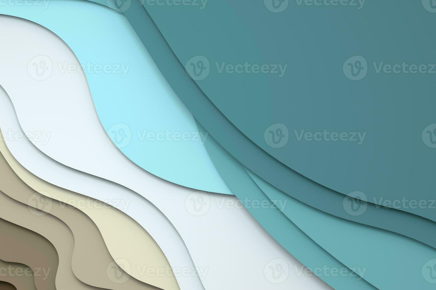 3d rendering, multilayer paper cut illustration background photo