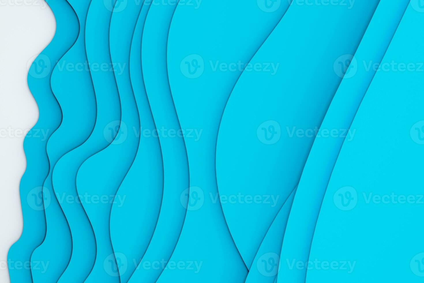 3d rendering, multilayer paper cut illustration background photo
