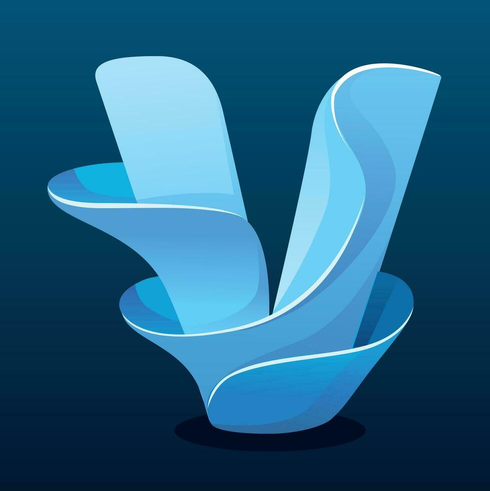 Letter V logo. The logo of V vector