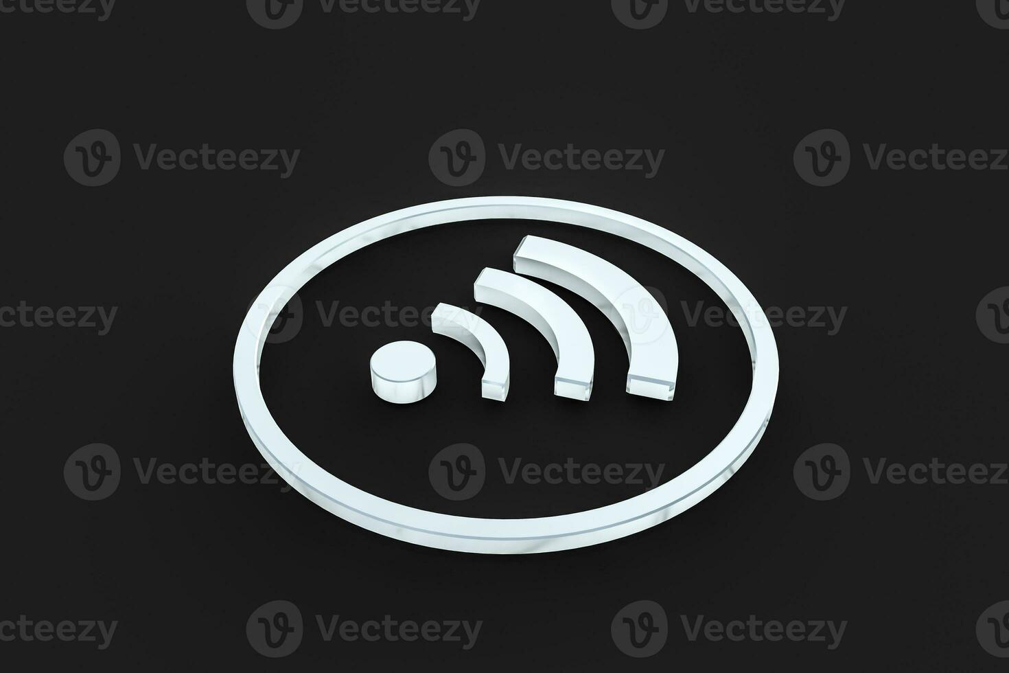 3d rendering, wifi symbol, concept background photo