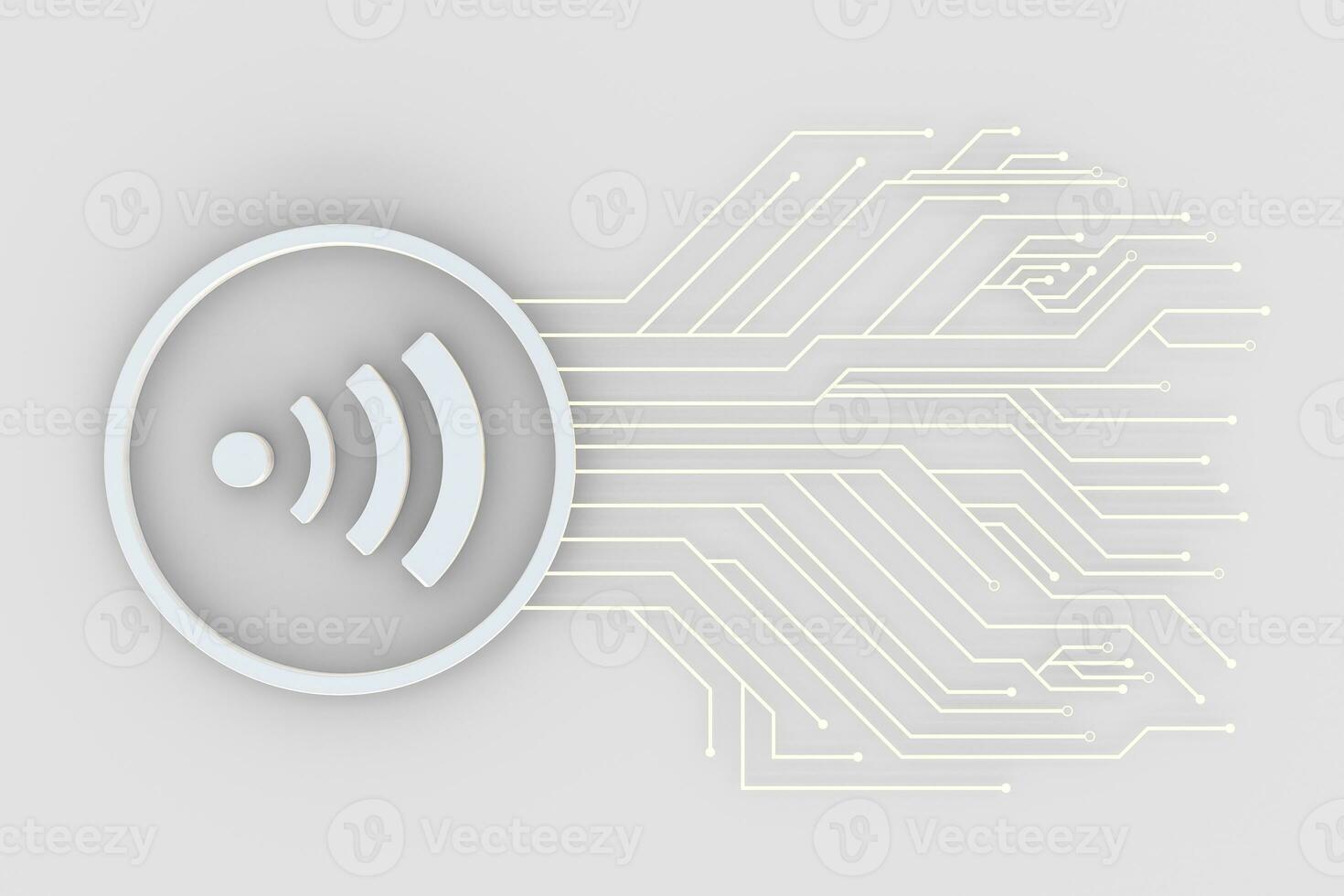 3d rendering, wifi symbol, concept background photo