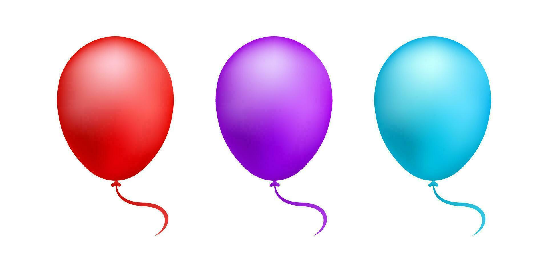 globos de colores para fiesta vector