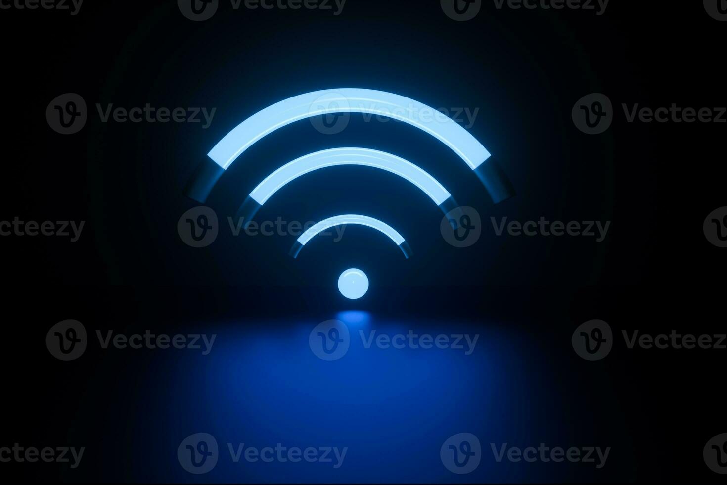 3d rendering, wifi symbol, concept background photo