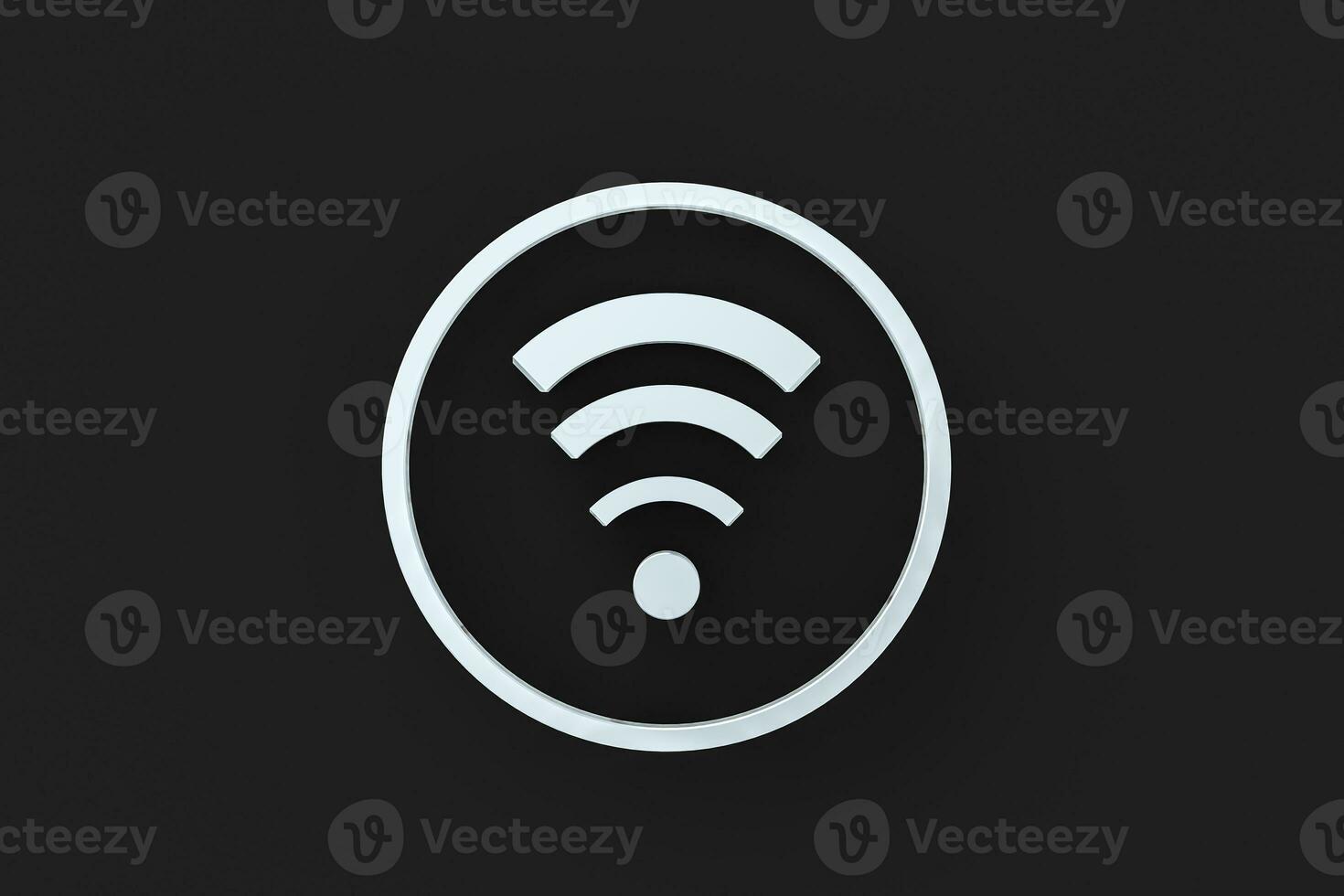 3d rendering, wifi symbol, concept background photo