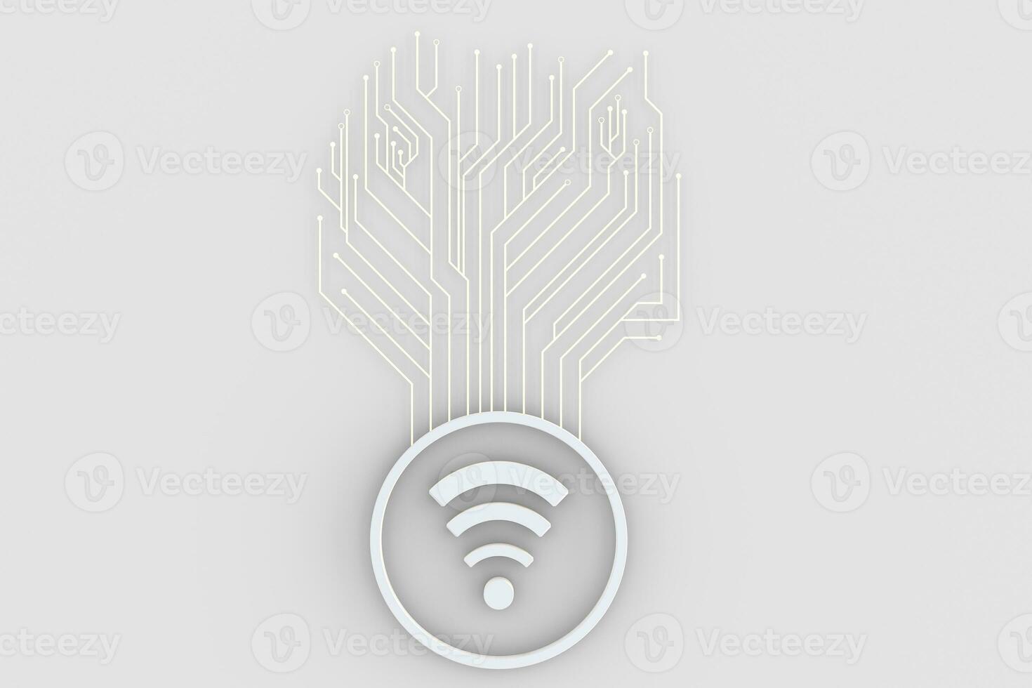 3d rendering, wifi symbol, concept background photo