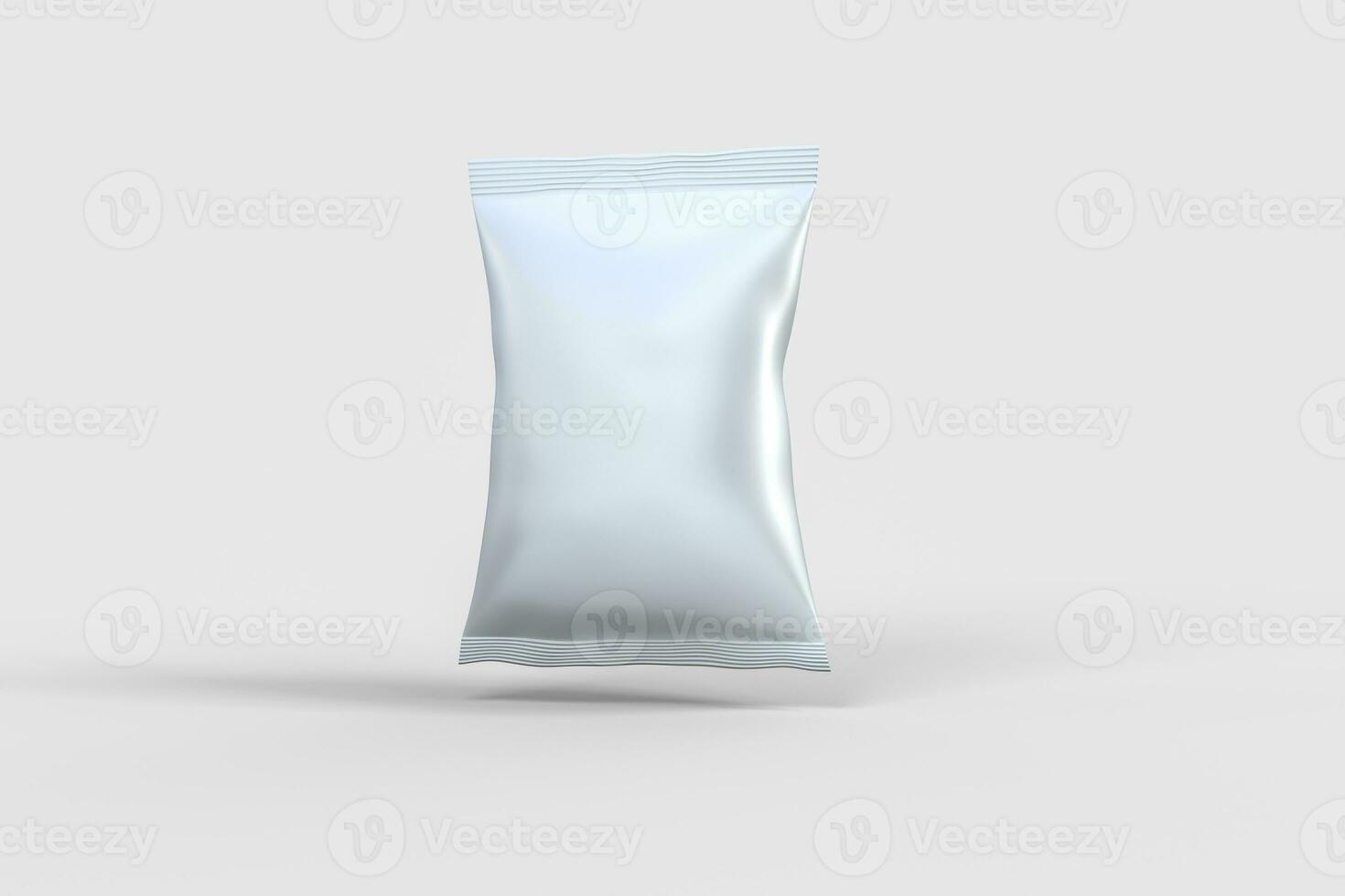 3d rendering, white packing bags with white background photo