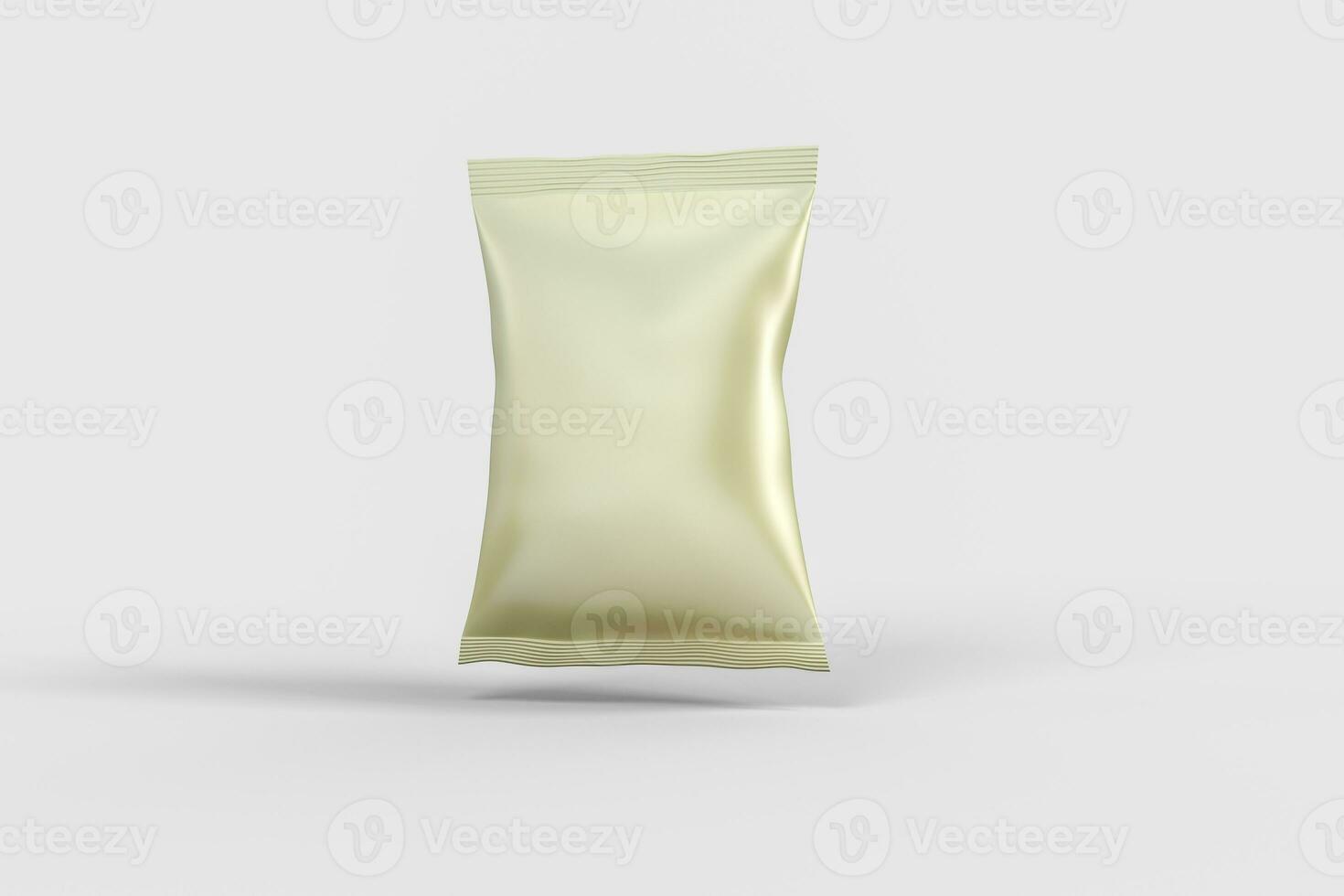 3d rendering, white packing bags with white background photo