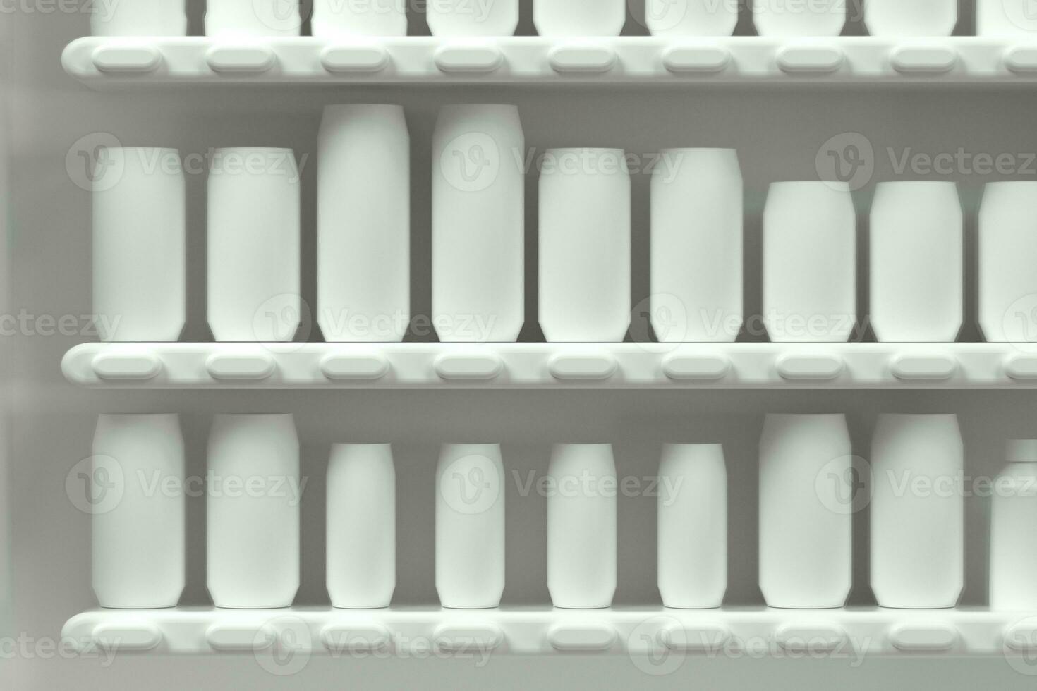 The white model of vending machine with white background, 3d rendering. photo