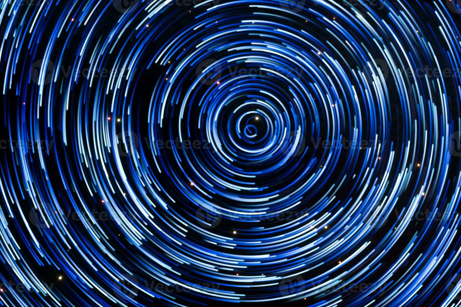 Particles revolves around its center with dark background, 3d rendering. photo