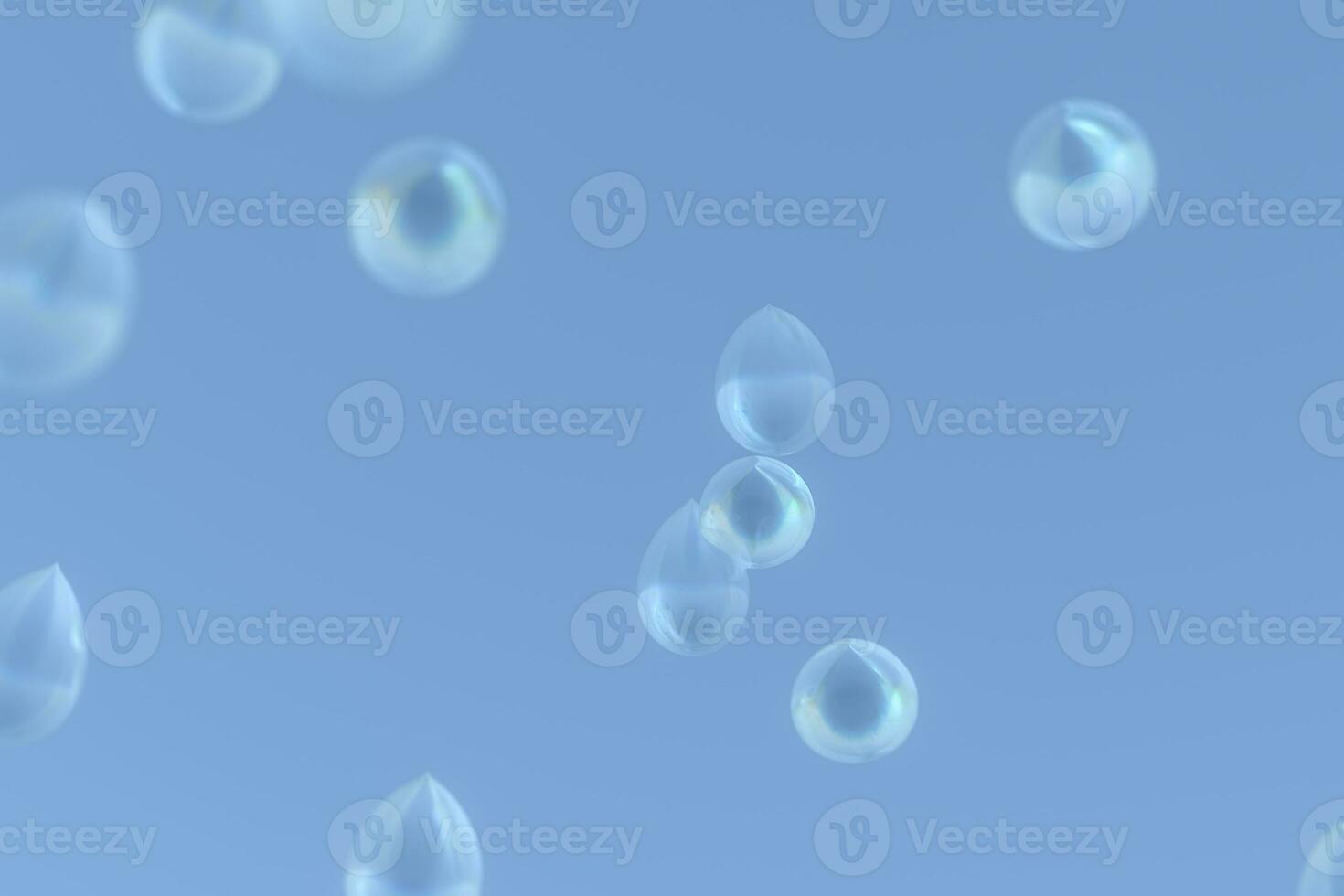 transparent dew background, 3d rendering photo