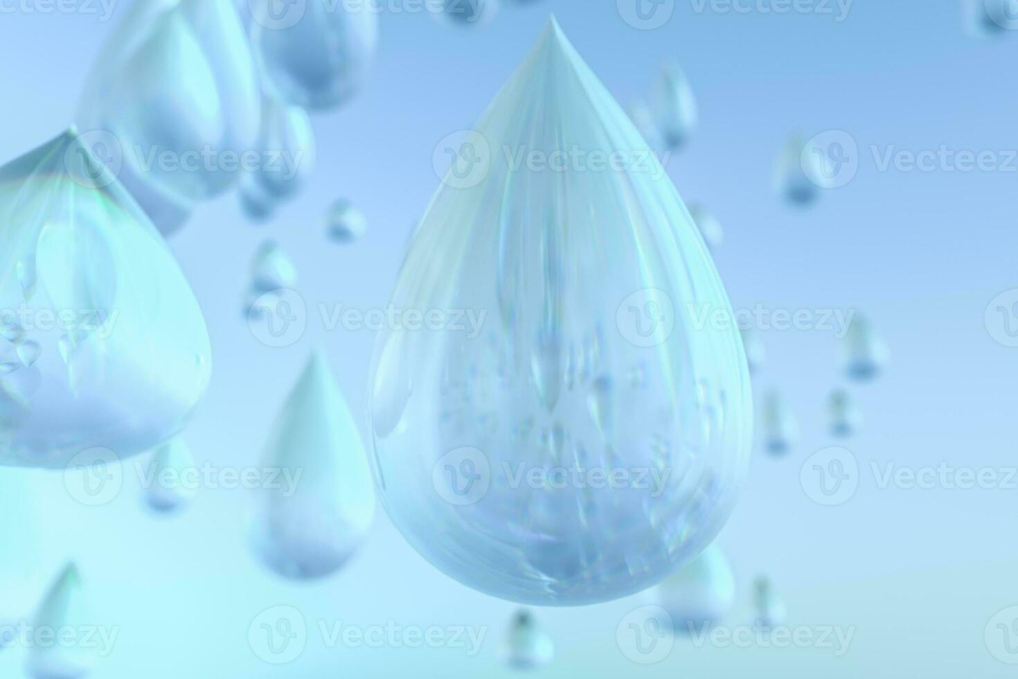 transparent dew background, 3d rendering photo
