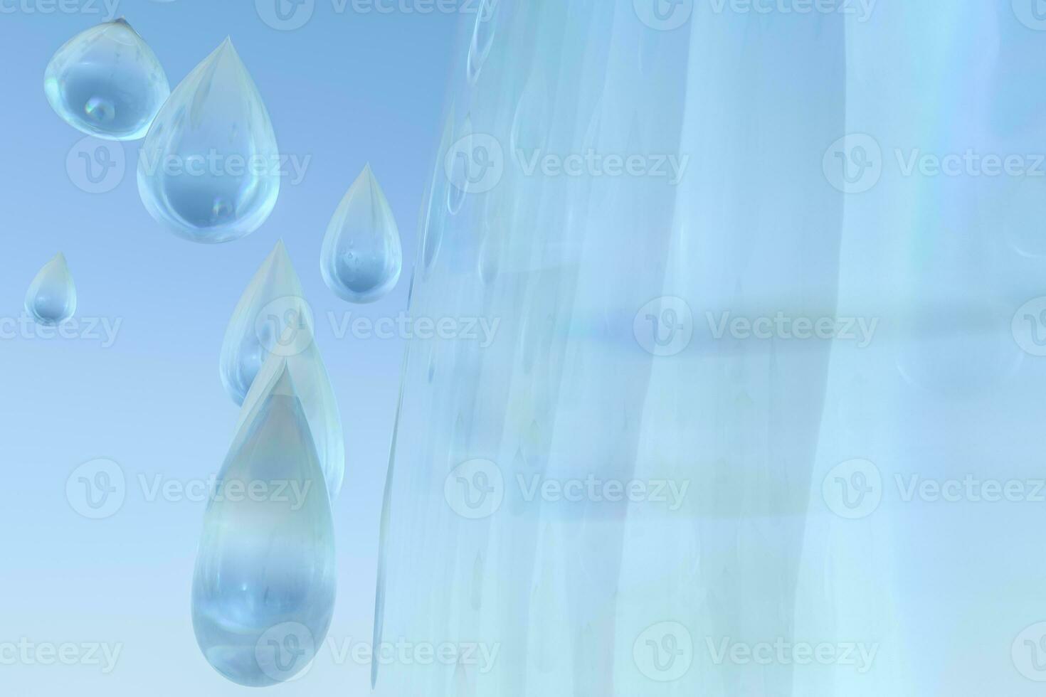 transparent dew background, 3d rendering photo
