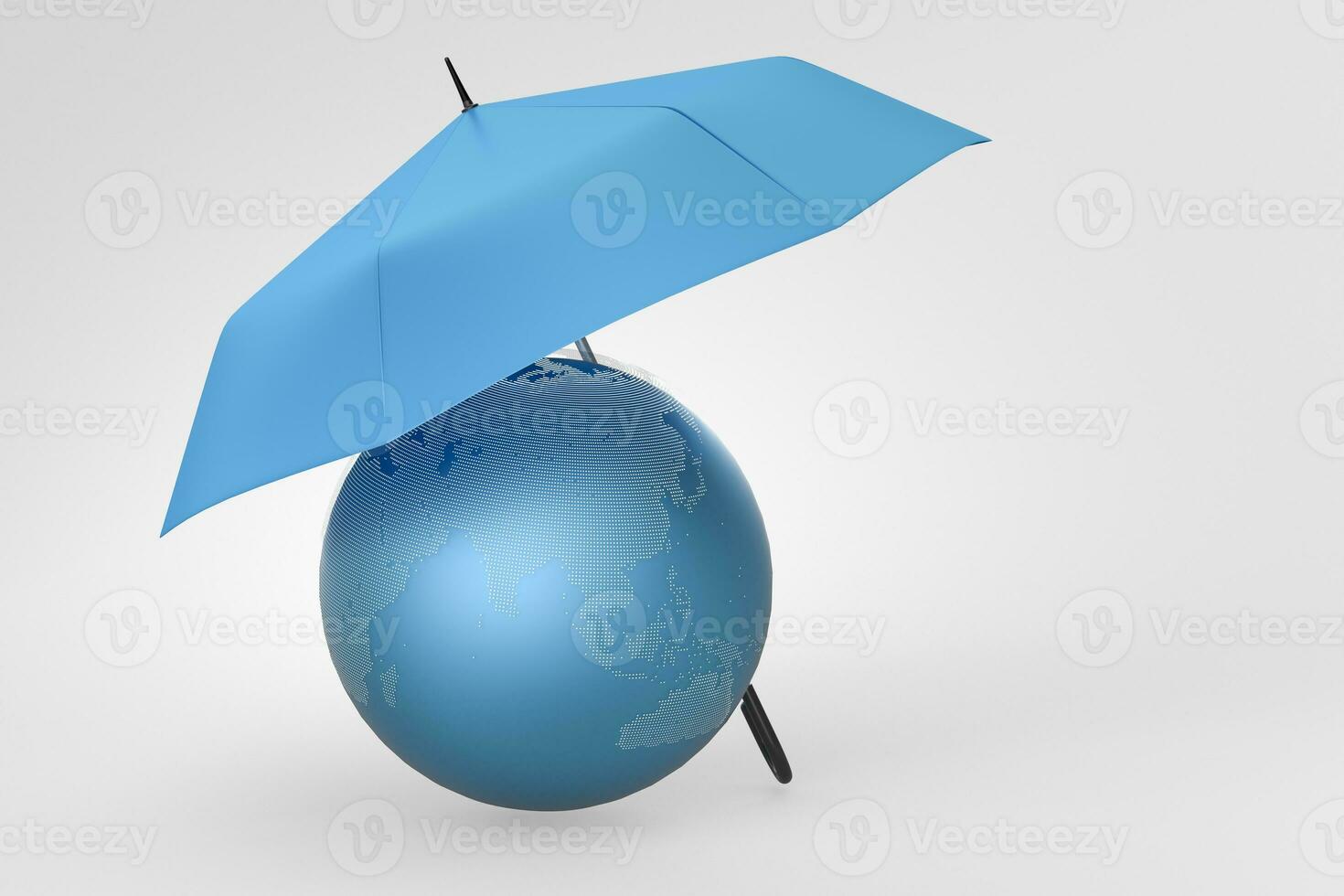3d rendering, the umbrella with white background photo