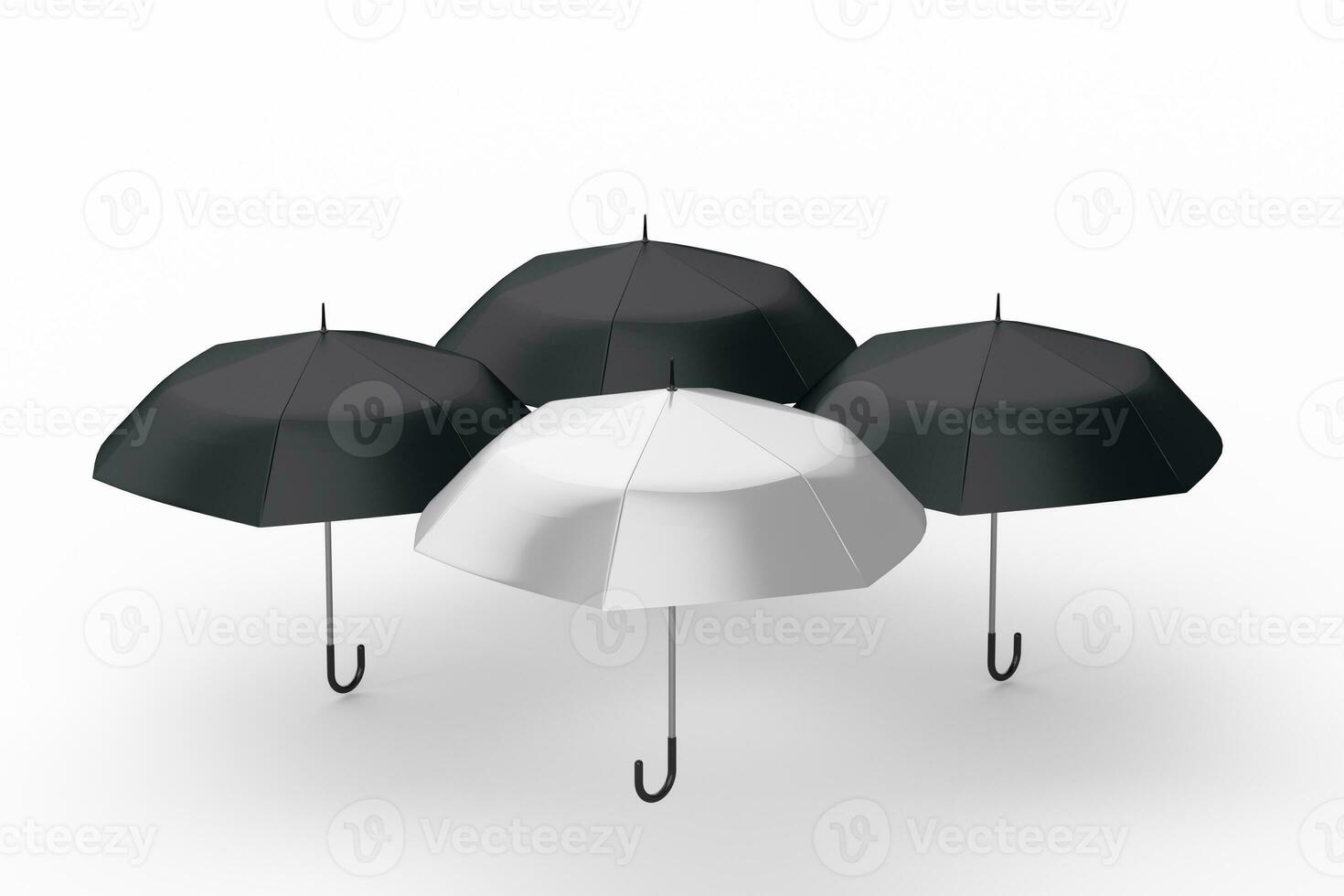 3d rendering, the umbrella with white background photo