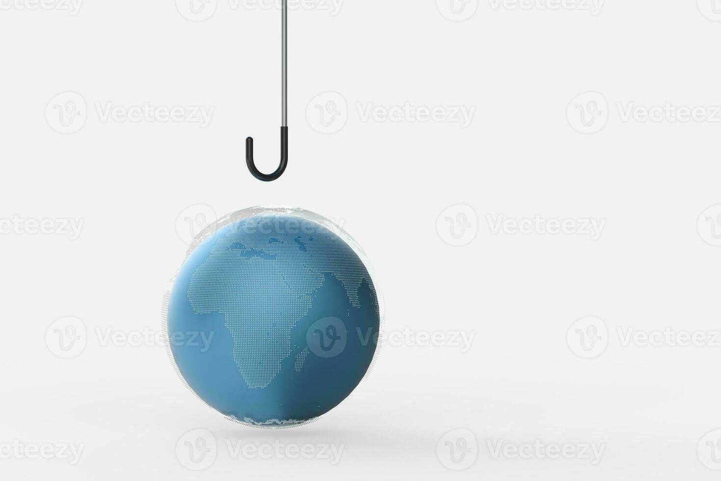 3d rendering, the umbrella with white background photo