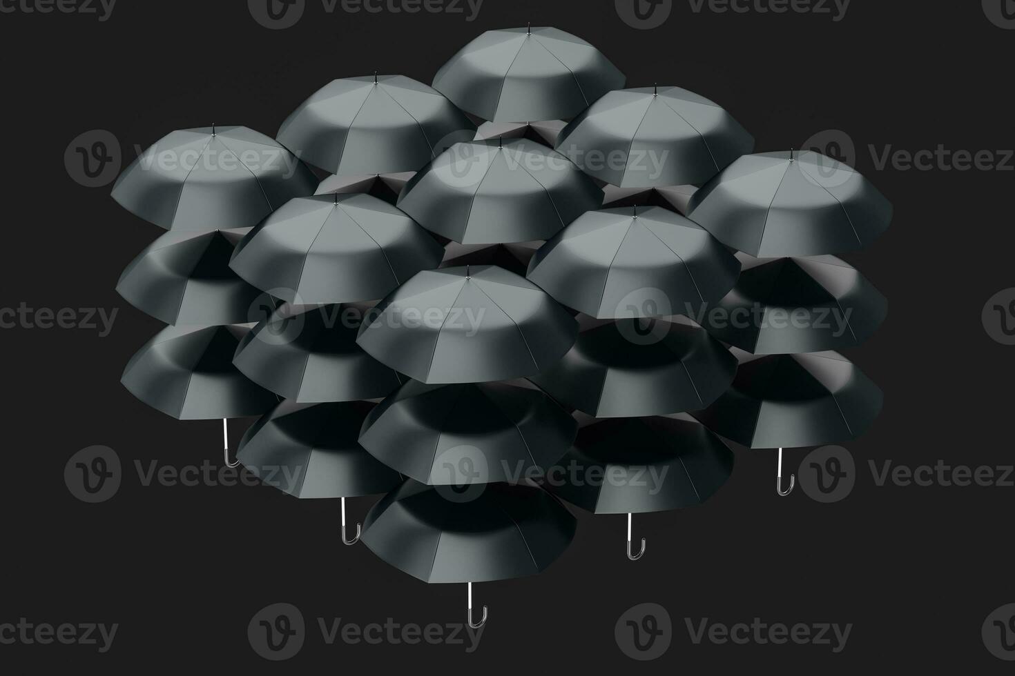 3d rendering, the umbrella with white background photo