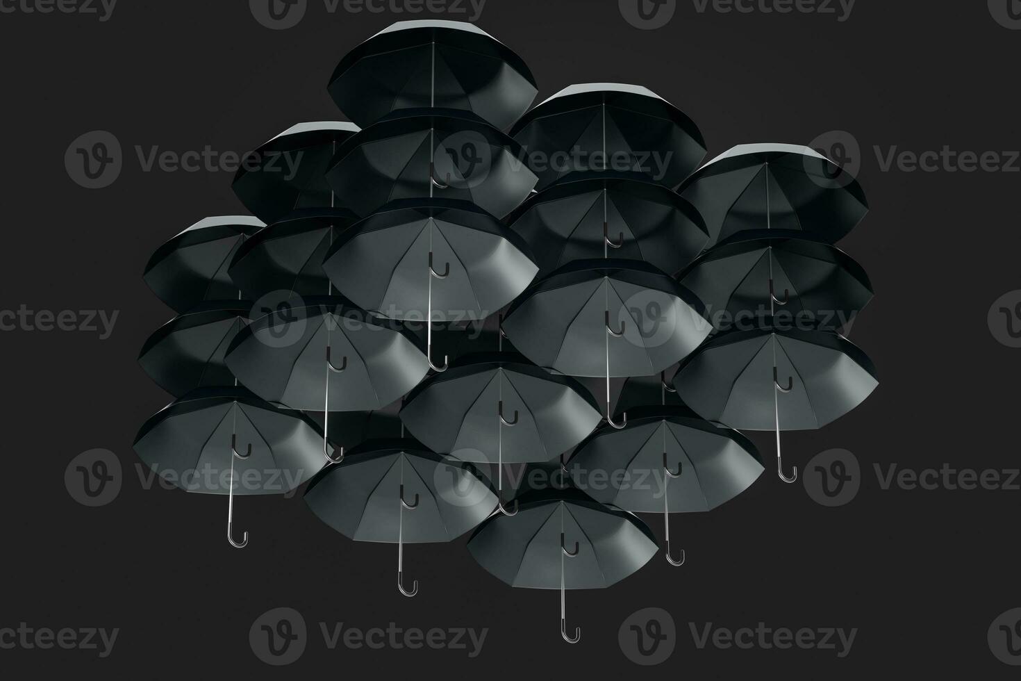 3d rendering, the umbrella with white background photo