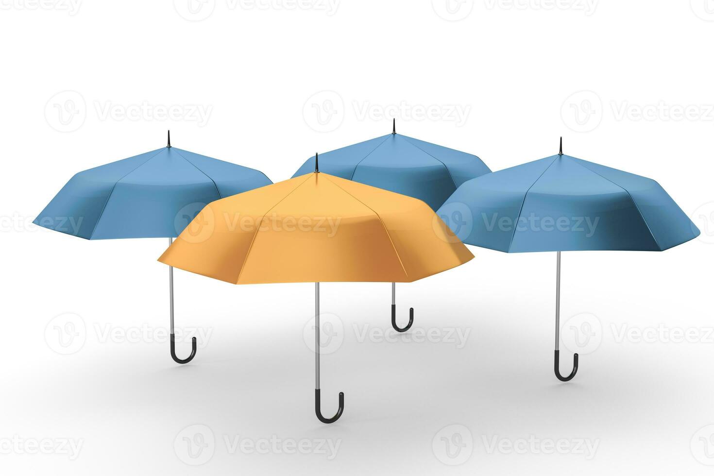 3d rendering, the umbrella with white background photo