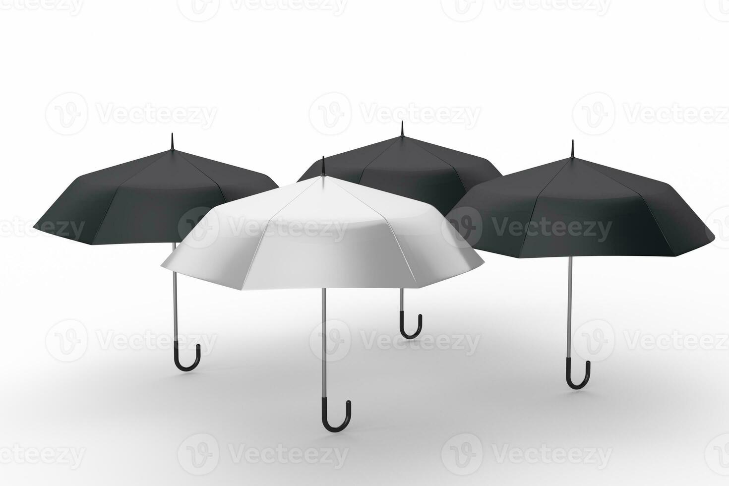 3d rendering, the umbrella with white background photo