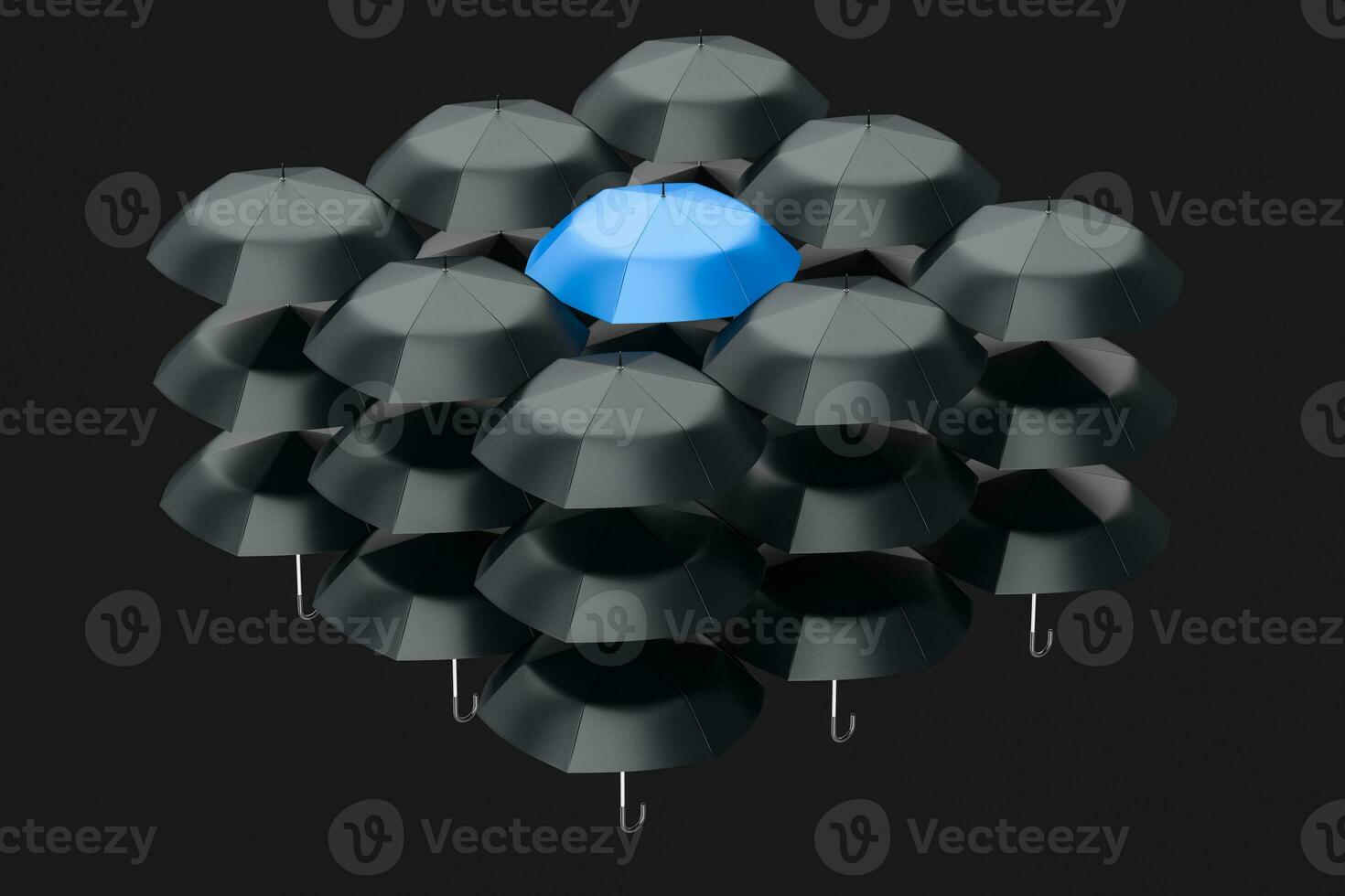 3d rendering, the umbrella with white background photo