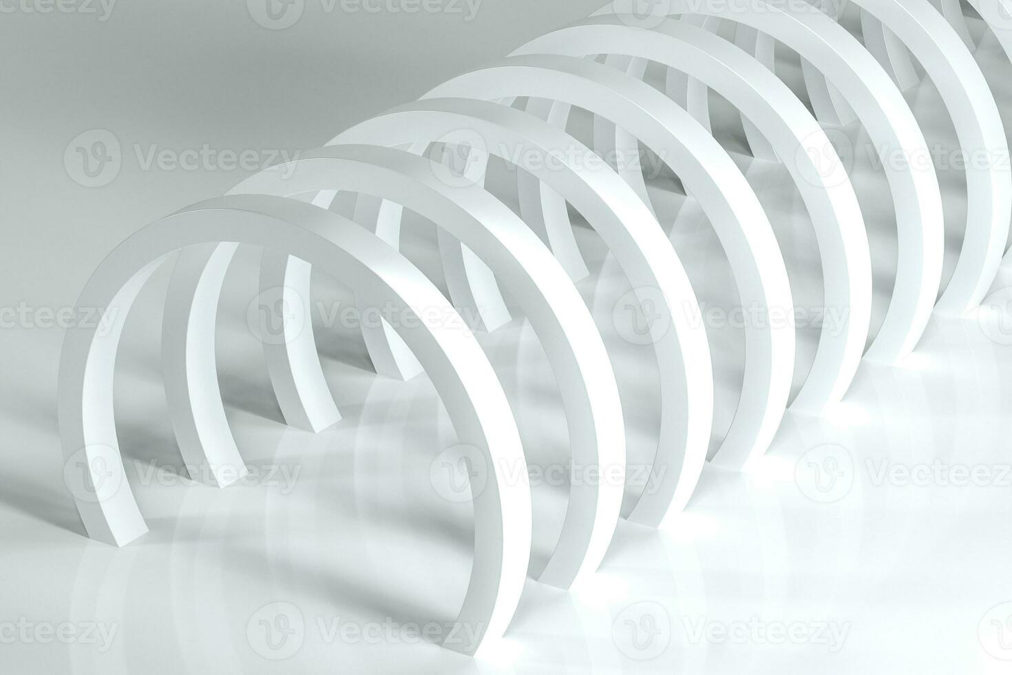 3d rendering, bright science-fiction tunnel, bright background photo