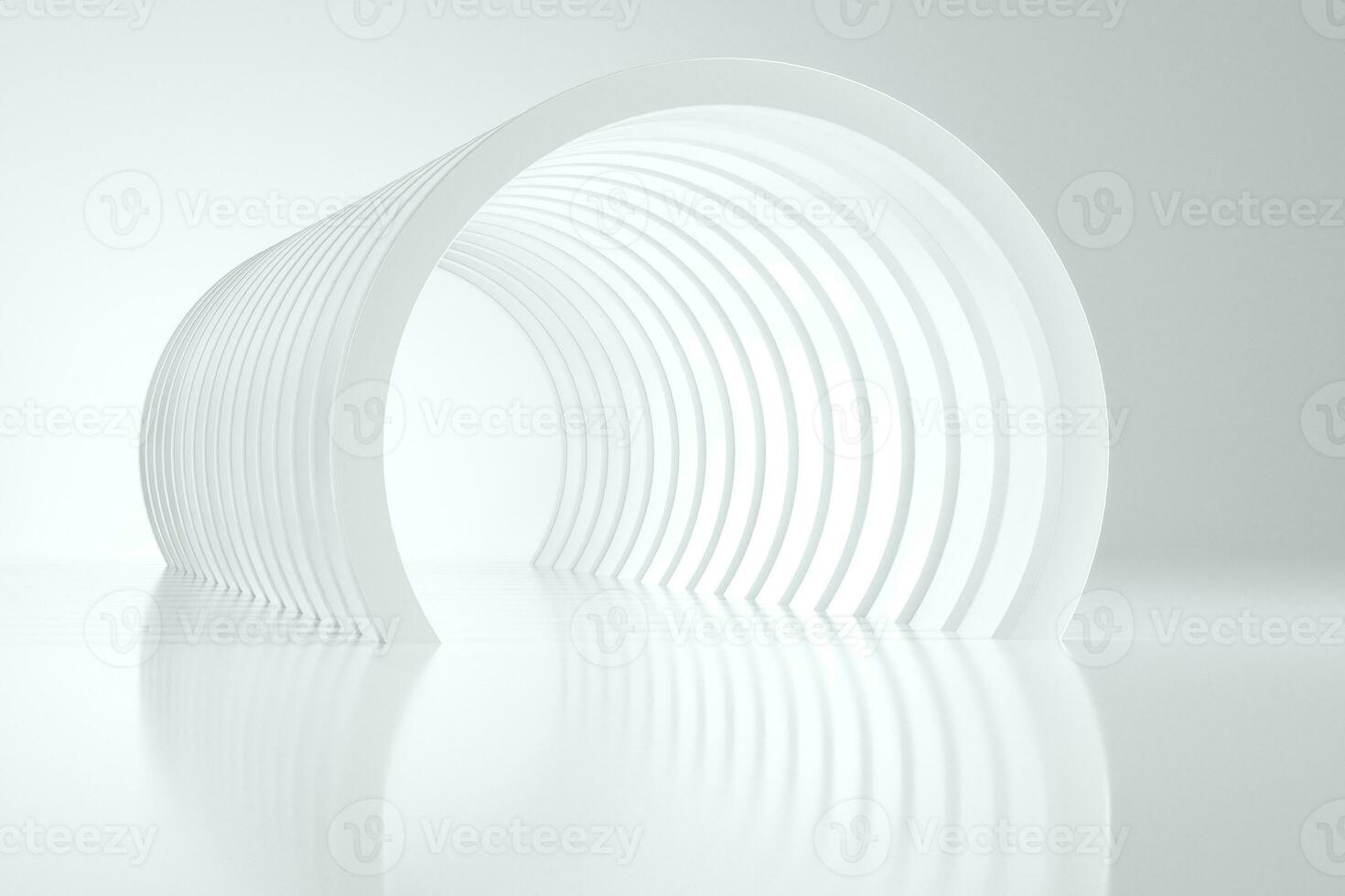 3d rendering, bright science-fiction tunnel, bright background photo