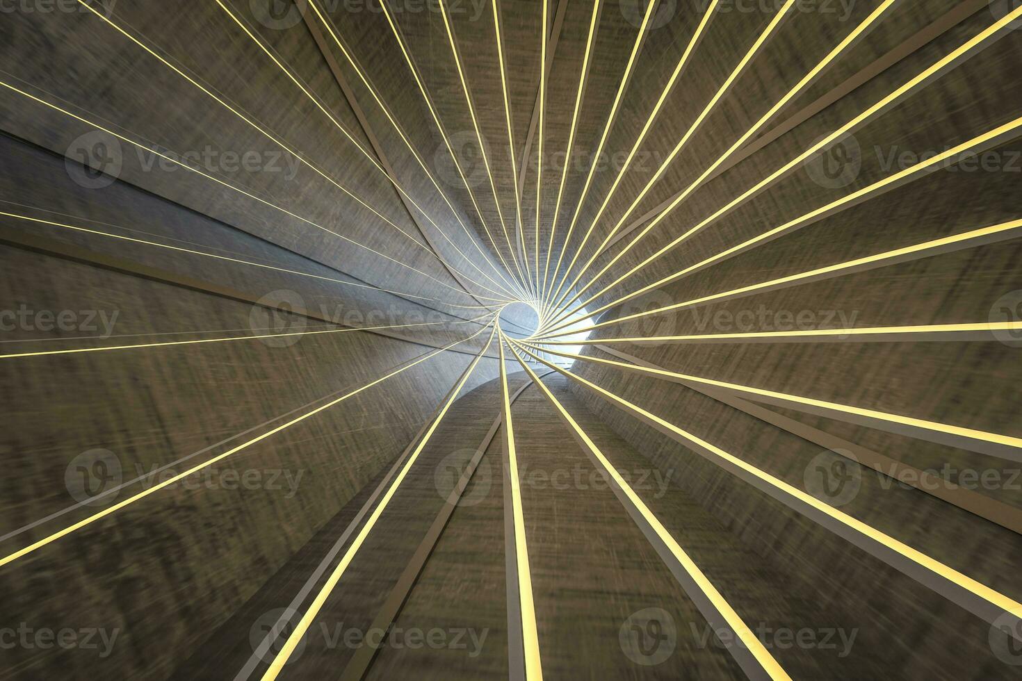 3d rendering, dark science-fiction tunnel, dark background photo