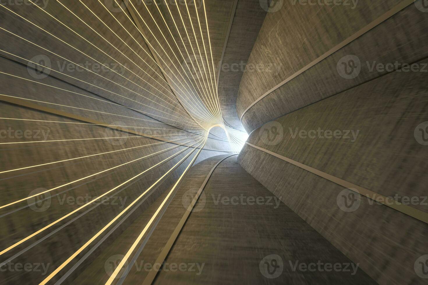 3d rendering, dark science-fiction tunnel, dark background photo