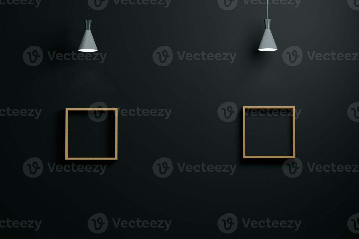 3d rendering, the exhibition wall with exquisite top light. photo