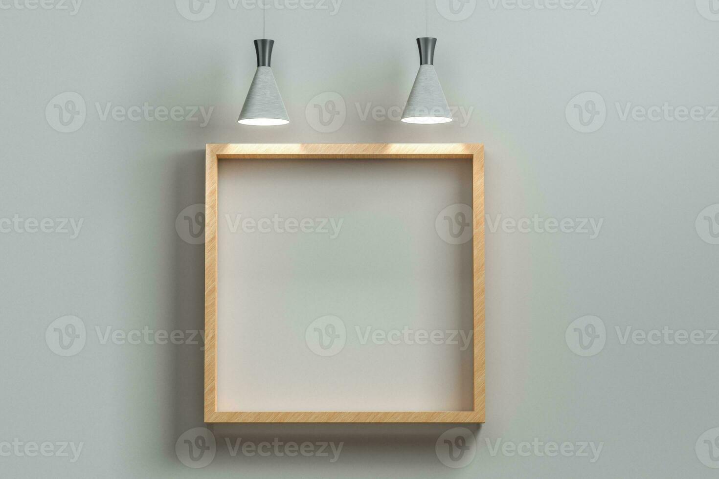 3d rendering, the exhibition wall with exquisite top light. photo