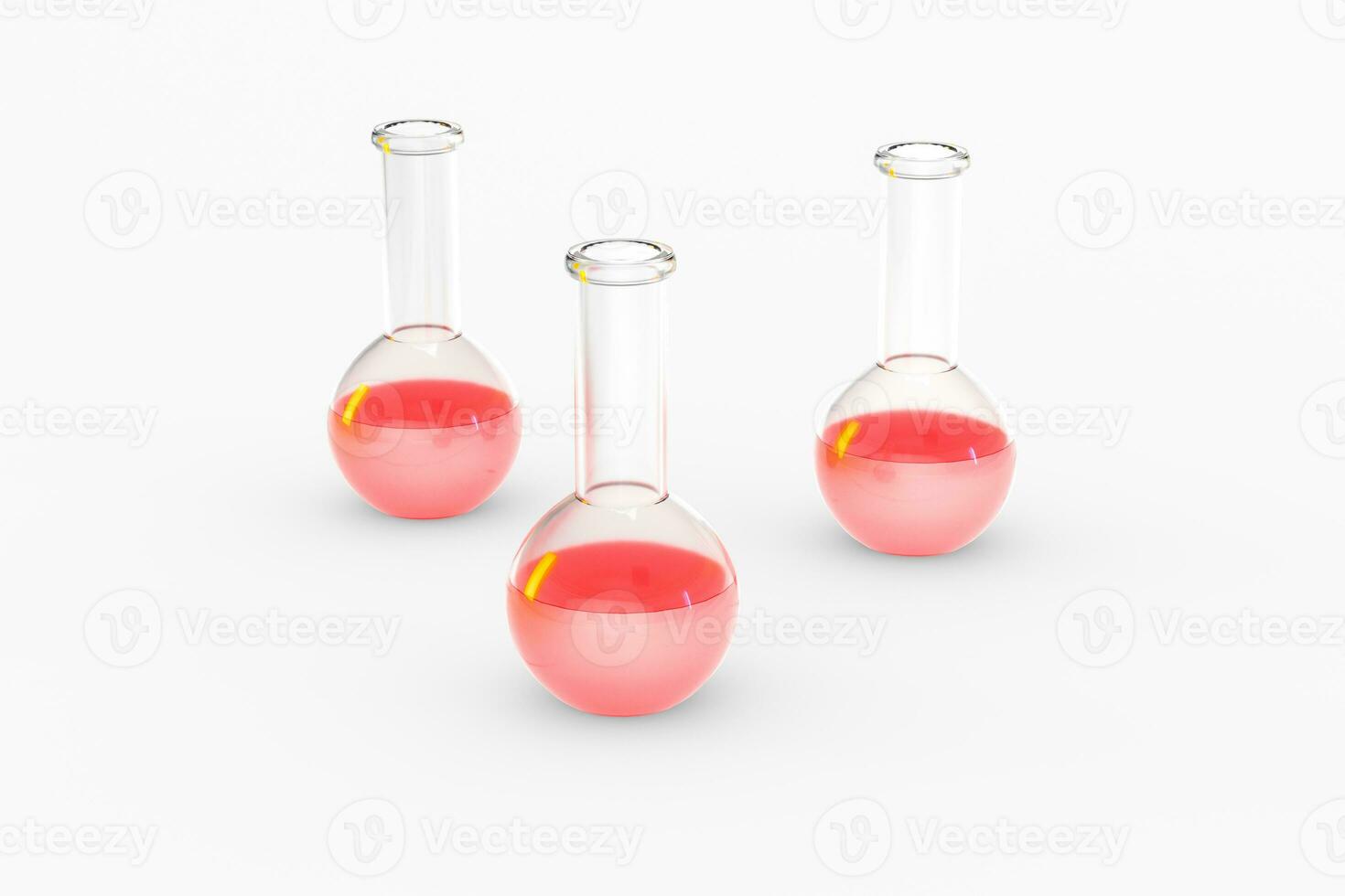 3d rendering, test tube and beaker in the lab photo