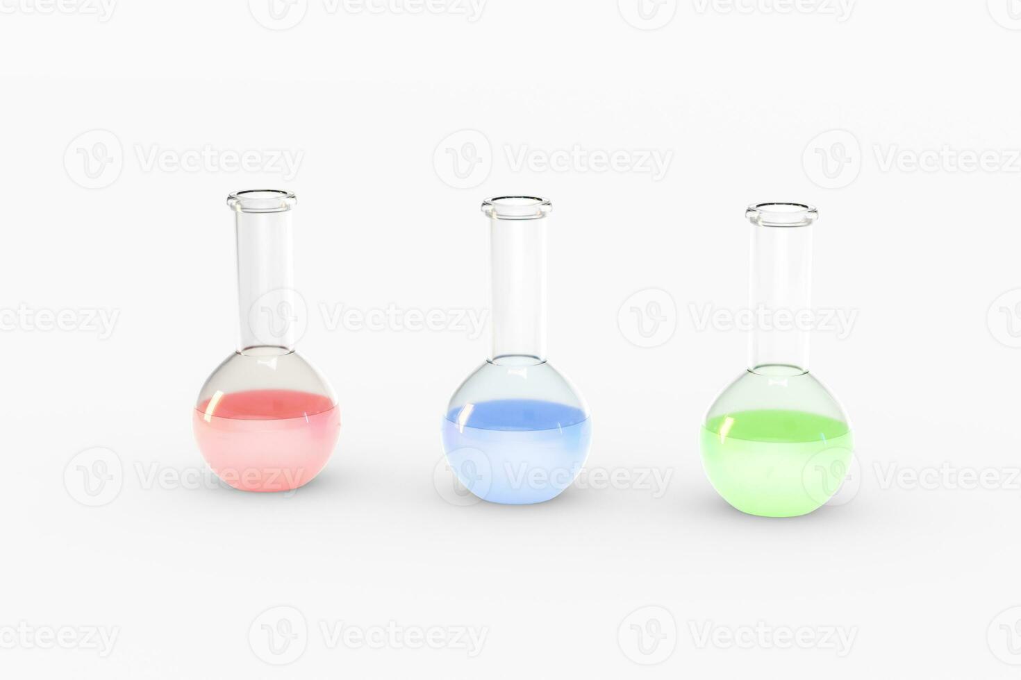 3d rendering, test tube and beaker in the lab photo