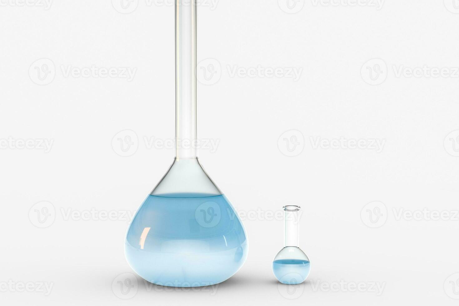 3d rendering, test tube and beaker in the lab photo