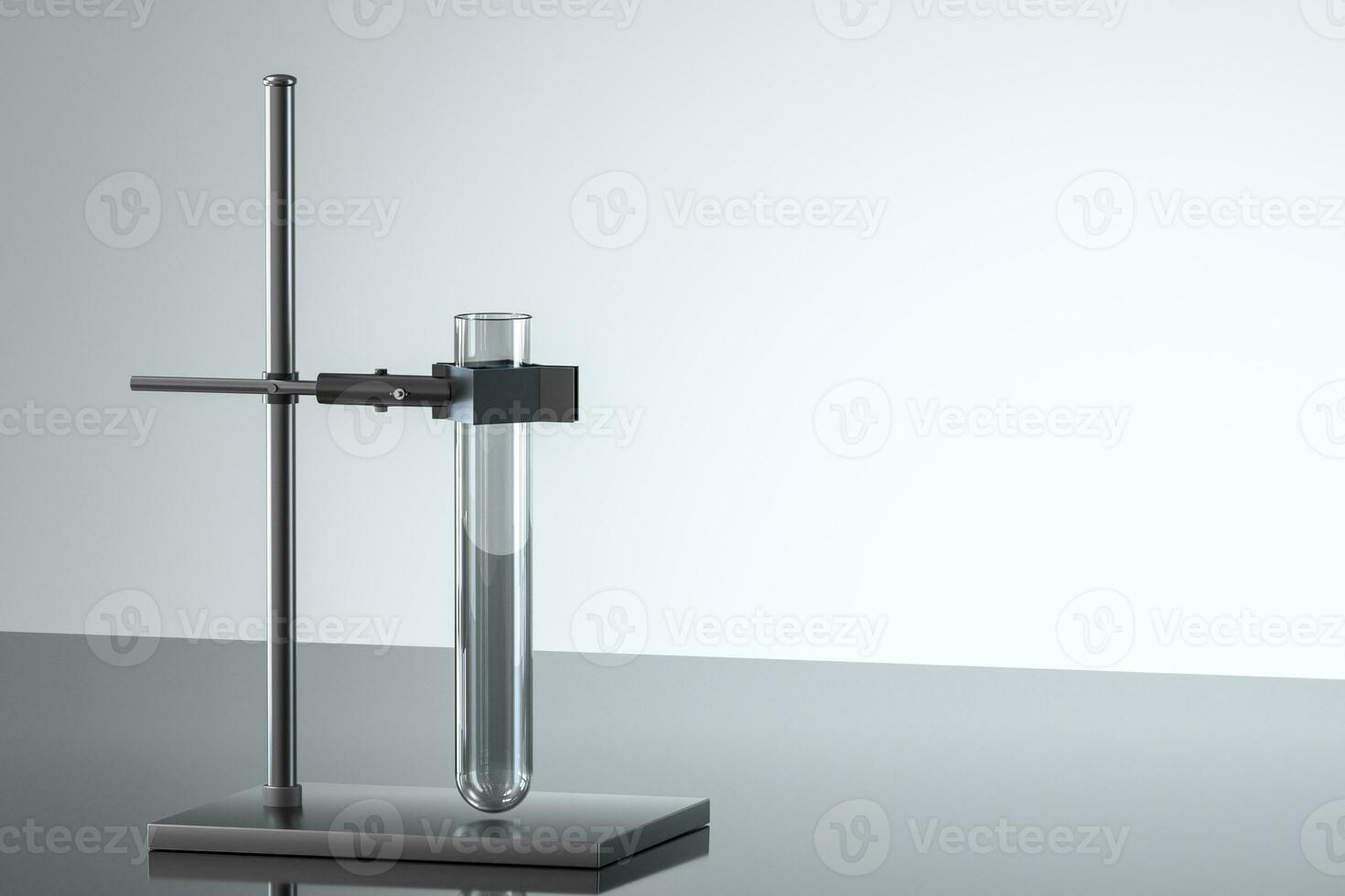 Chemical test tube in the lab, 3d rendering. photo