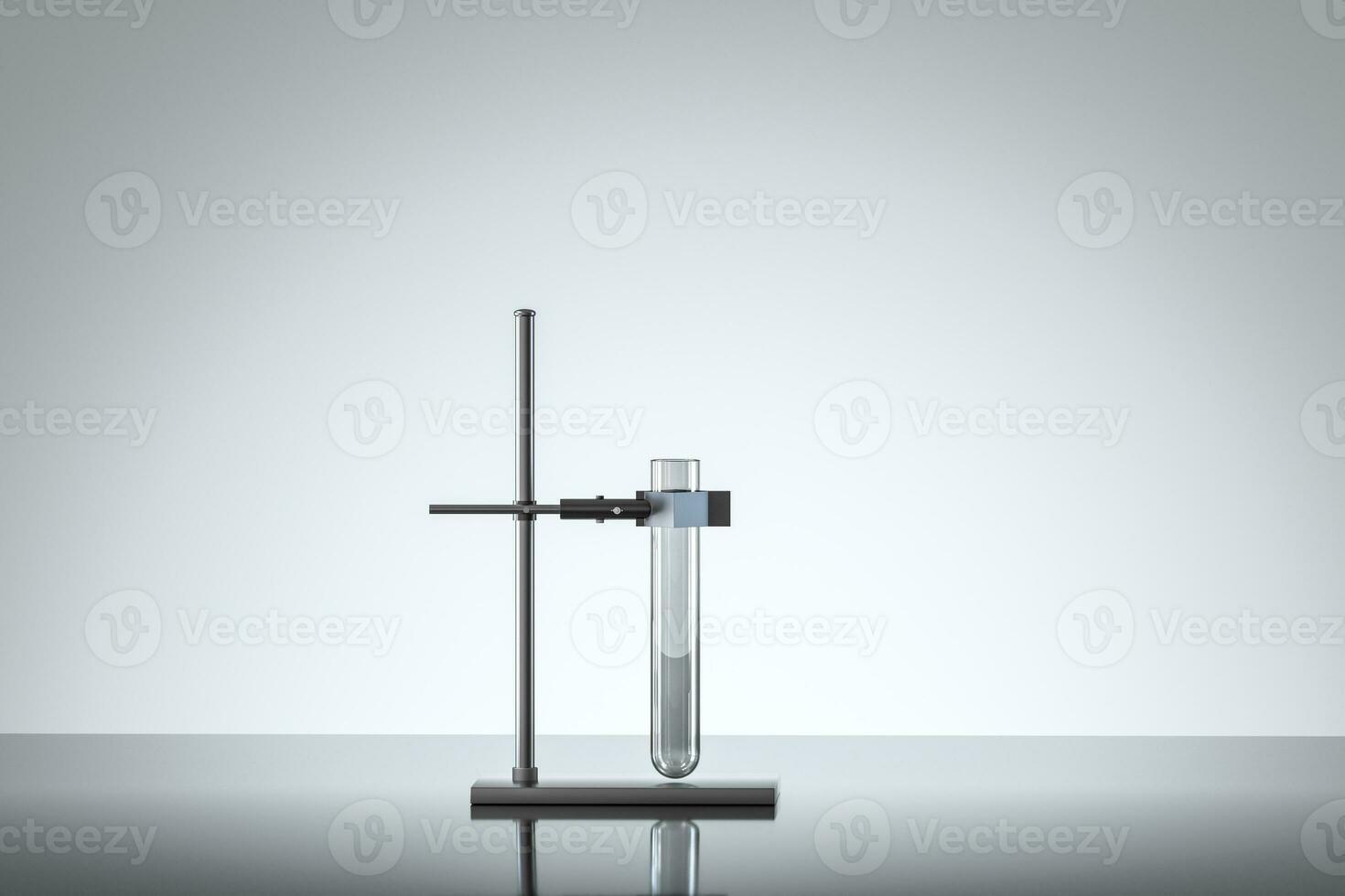 Chemical test tube in the lab, 3d rendering. photo