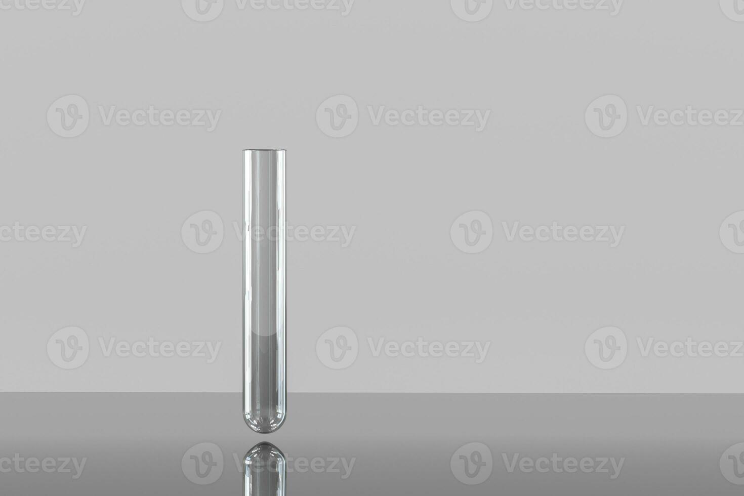 Chemical test tube in the lab, 3d rendering. photo