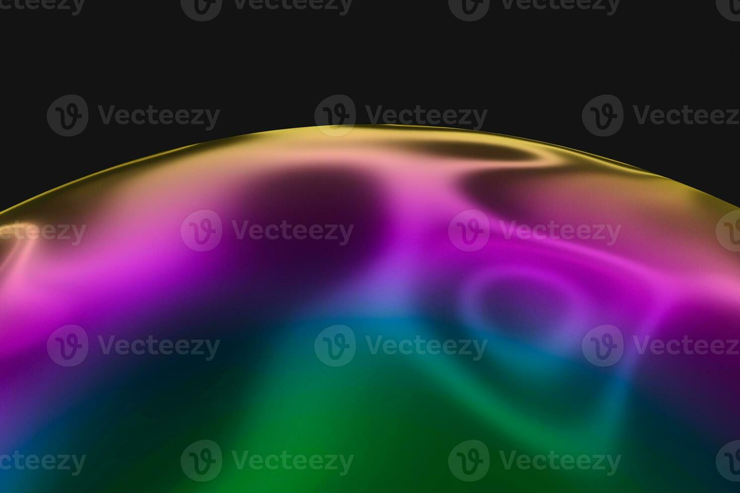Spheres with the colorful surface, dark background, 3d rendering. photo